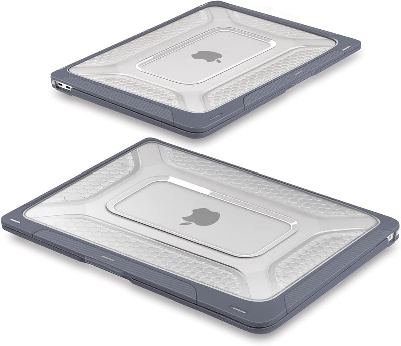 Batianda Extreme Duty Case for MacBook Air 13 inch 2020 2019 A2337 M1 A2179 A1932 Model - Anti-Slip Rubberized Stand (Holds 25lbs) & Honeycomb Exoskeleton - Max Cooling & Stability -Heavy Duty Gray - Image 5