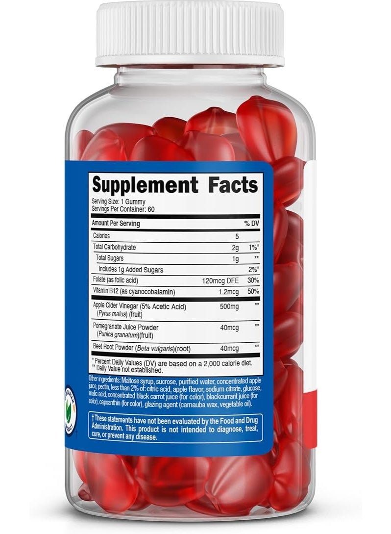 Nutricost, Apple Cider Vinegar Gummies, Apple, 500 mg, 60 Gummies - Image 5