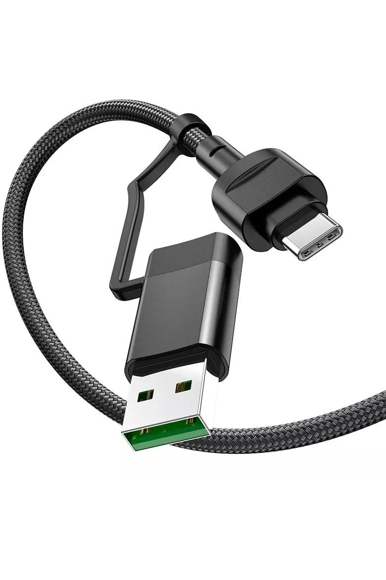 KX87 Fast Charging & Data Cable , 100W USB-A & Type-C to Type-C & Lightning , 1.2m Braided Cable with Aluminum Alloy Build , Supports PD 20W, QC, and Multi Device Compatibility Huawei, Xiaomi, iPhone, Samsung, Laptops - Image 2