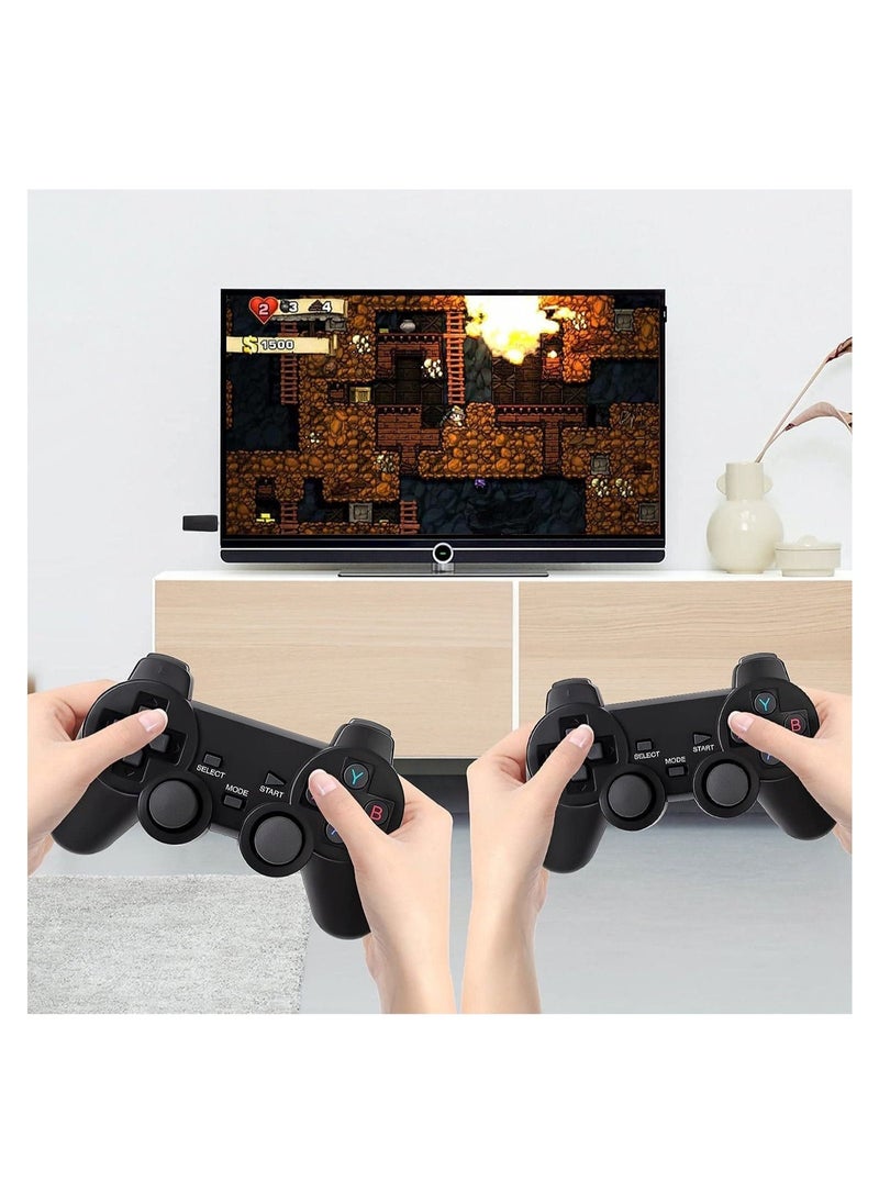 Wireless Retro Game Console, Plug and Play Video Game Stick Built in 10000+ Games,9 Classic Emulators, 4K High Definition HDMI Output for TV with Dual 2.4G Wireless Controllers