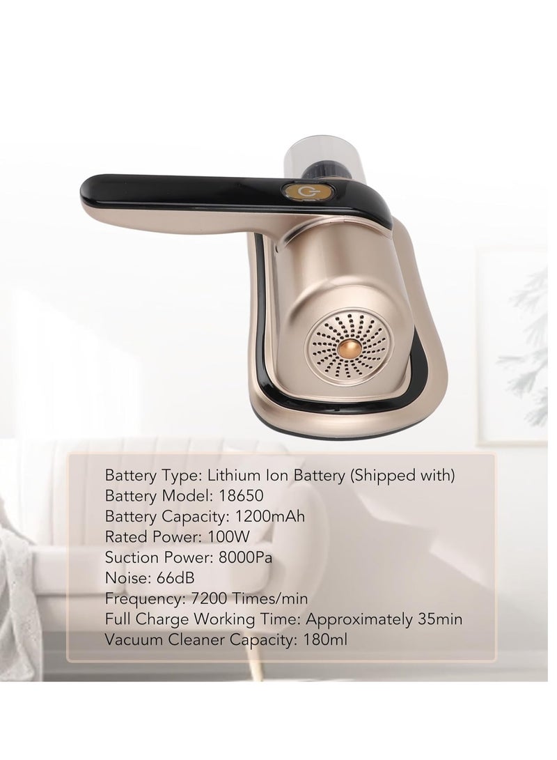 ELTRAZONE Mattress Vacuum Cleaner, 8000Pa Suction Mini Vacuum Cleaner, Cordless Handheld Car Vacuum Cleaner, Handheld Vacuum Cleaner Cordless Vacuum Cleaner for Home Use - Image 4
