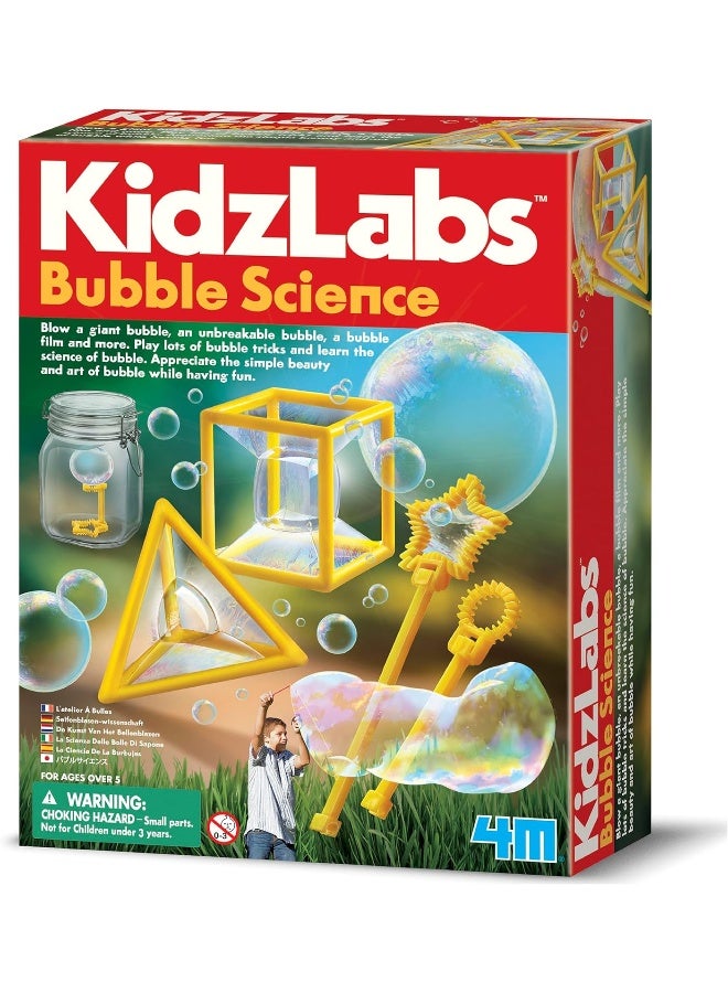 4M KidzLabs Bubble Science – DIY Science Kit with Bubble Blowers, Trays, and Recipes to Create Giant Bubbles and Bubble Tricks – Fun Educational STEM Activity for Kids Ages 8 and Up | 00-03351 - Image 1