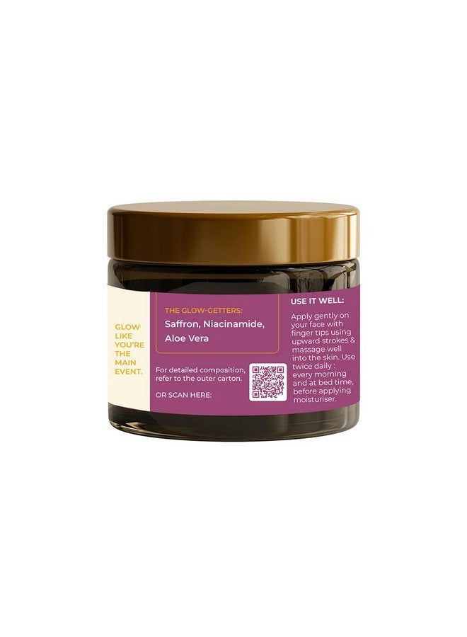 JiViSa Kesara Quench Face Gel Moisturiser (10g) Saffron, Niacinamide & Aloe Vera for Glowing Skin, Unisex, Fast Absorbing - Image 3