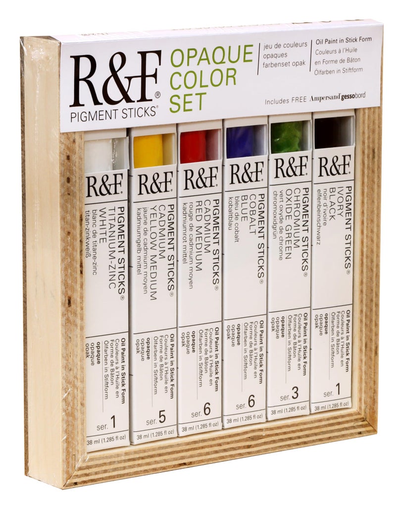 R&F Handmade Paints - Professional Oil Pigment Sticks, Opaque Set of 6 - Image 2