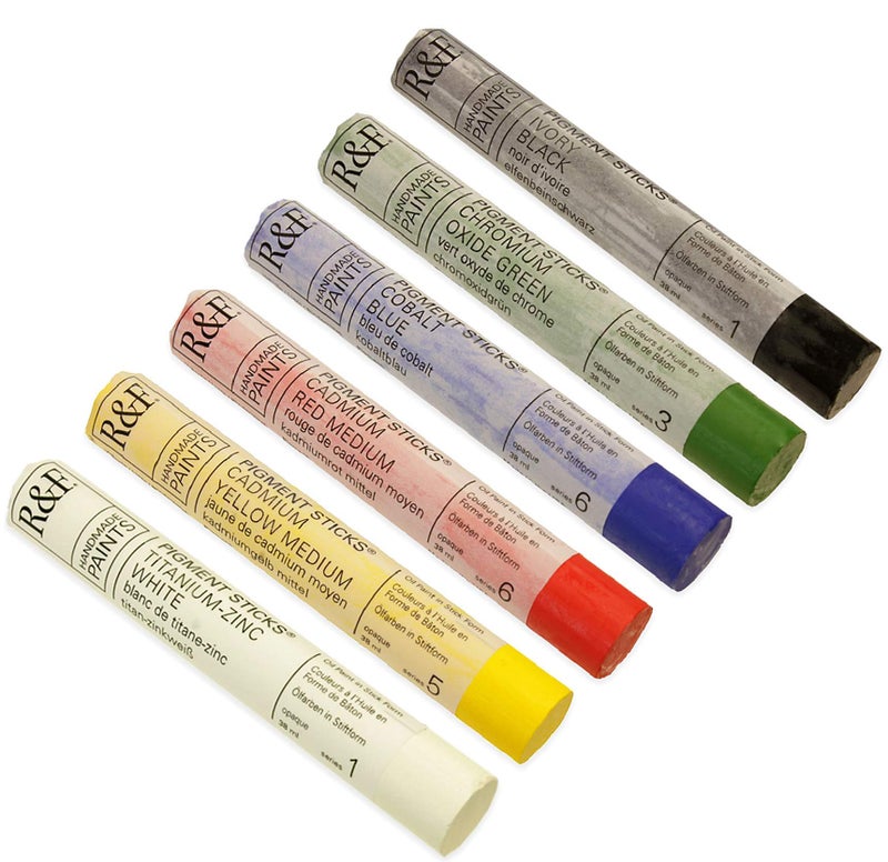 R&F Handmade Paints - Professional Oil Pigment Sticks, Opaque Set of 6 - Image 3