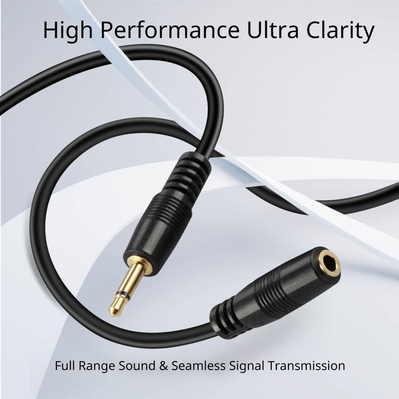 TNP Products TNP 3.5mm Mono Extension Cable (25FT) - 12V Trigger Cable, IR Infrared Sensor Receiver Extension Extender, 3.5mm 1/8" TS Monaural Mini Mono Audio Plug Jack Connector Male to Female Cable Wire Cord - Image 2