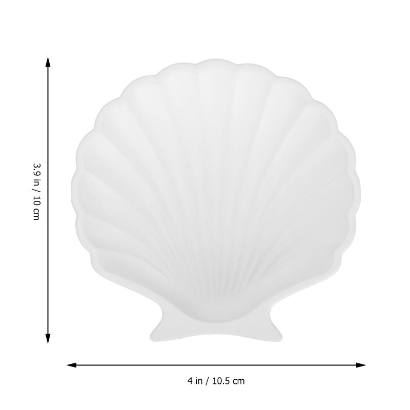 White Ceramic Jewelry Storage Tray Shell Shape Organizer Box For Earrings Necklace Rings Bracelets Home Display - Image 3