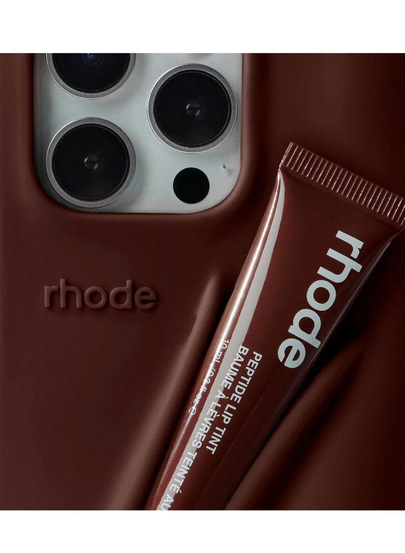 rhode Silicone Lip Holder for Cell Phone, Lip Gloss Adhesive Sleeve for Phone, Lip Holder Stick-on Phone Case, Back Stick On Holder for iPhone Phones（Espresso，No lip gloss） - Image 2