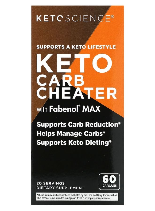 Keto Science Keto Carb Cheater with Fabenol Max 60 Capsules - Image 2