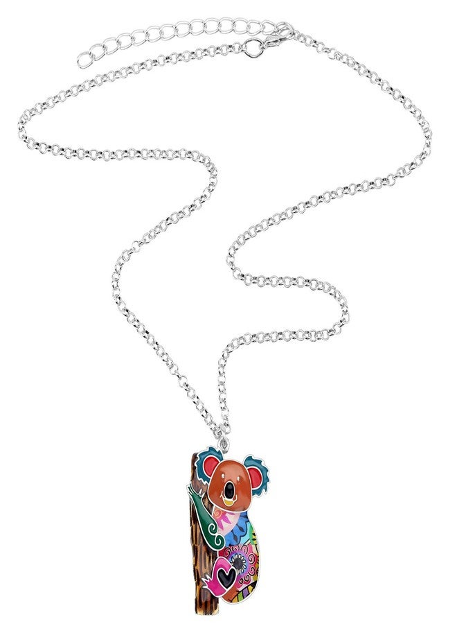 BONSNY Enamel Alloy Australian Koala Bear Necklace Pendant Jewelry For Women Gifts Charm (Multicolor) - Image 4