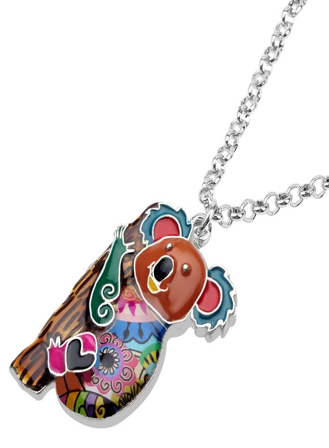 BONSNY Enamel Alloy Australian Koala Bear Necklace Pendant Jewelry For Women Gifts Charm (Multicolor) - Image 3