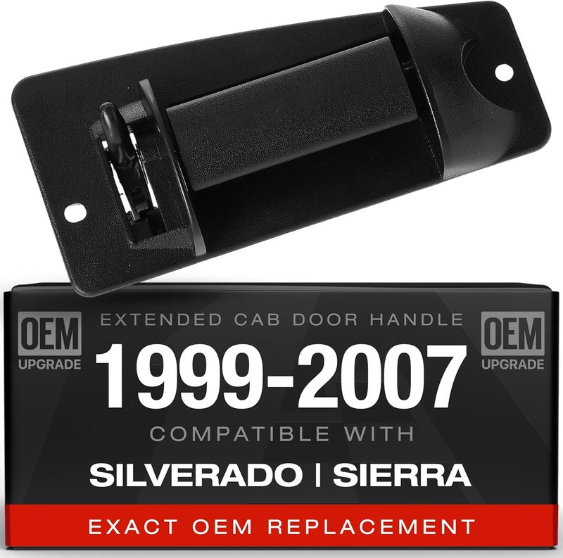 T1A Extended Cab Door Handle, Rear Passenger Door Handle Compatible with 1999-2007 Chevrolet Silverado 1500 2500; 99-07 GMC Sierra 1500 2500, 01-07 Sierra Silverado 3500, OEM 15758171 79107 - Image 1