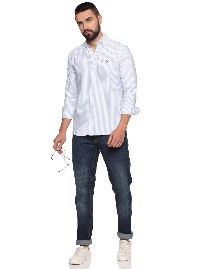 U.S. ELK Men's Button Down Shirt | Casual Slim Fit Shirt | Long Sleeve Oxford Shirts For Men | Smart Fit Cuff - Image 4