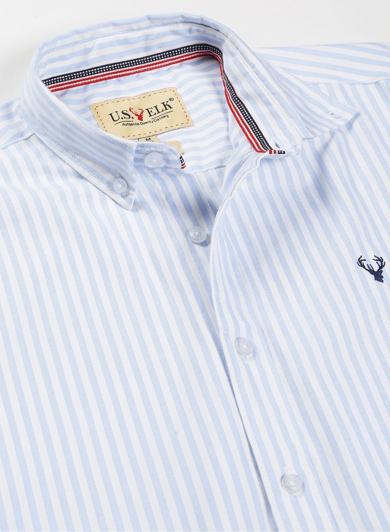 Men's Button Down Shirt | Casual Slim Fit Shirt | Long Sleeve Oxford Shirts For Men | Smart Fit Cuff image 6