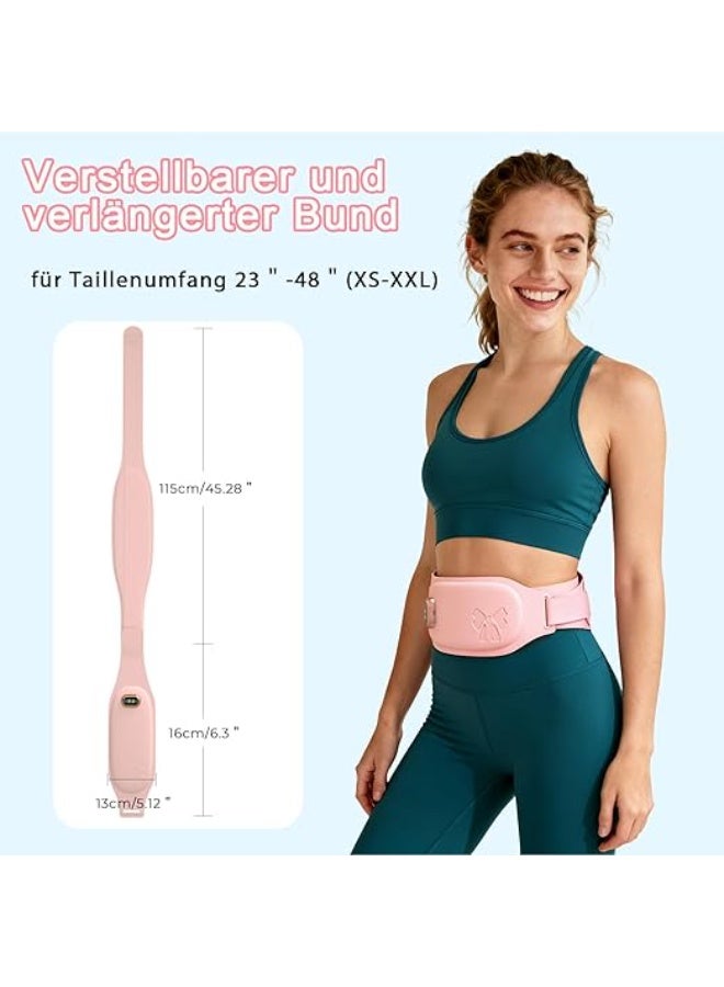 حزام التدفئة الكهربائي للدورة الشهرية - كمادة حرارية مزدوجة للبطن والظهر - لاسلكي ويعمل بالشحن (125 سم) - Image 2