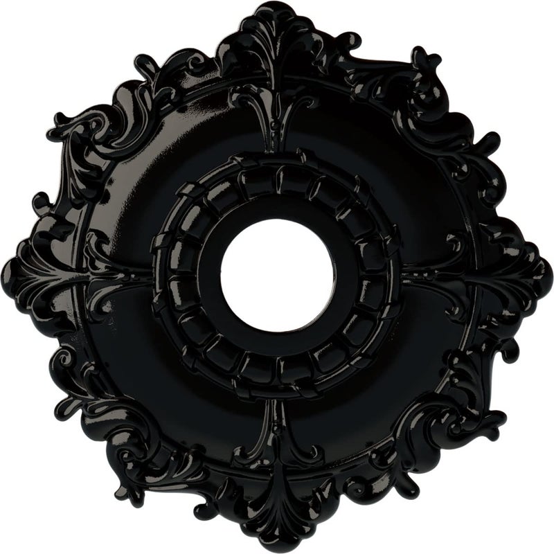 Ekena Millwork CM18RLBPS Riley Ceiling Medallion Black Pearl - Image 2
