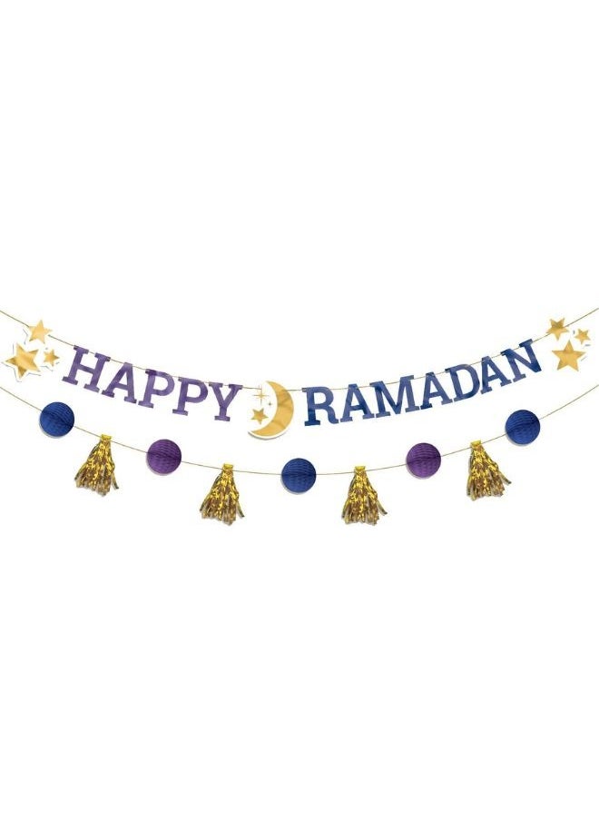 Amscan - Happy Ramadan Letter Banner Kit 30x1x30cm - Image 1
