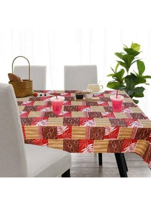 craft city CRAFT CITY Center & Dining Table Cover for 2 to 6 Seater Table Cloth/Water and dust with Oil-Proof PVC Rectangular Shape (54x78 inch) Flower Printed 