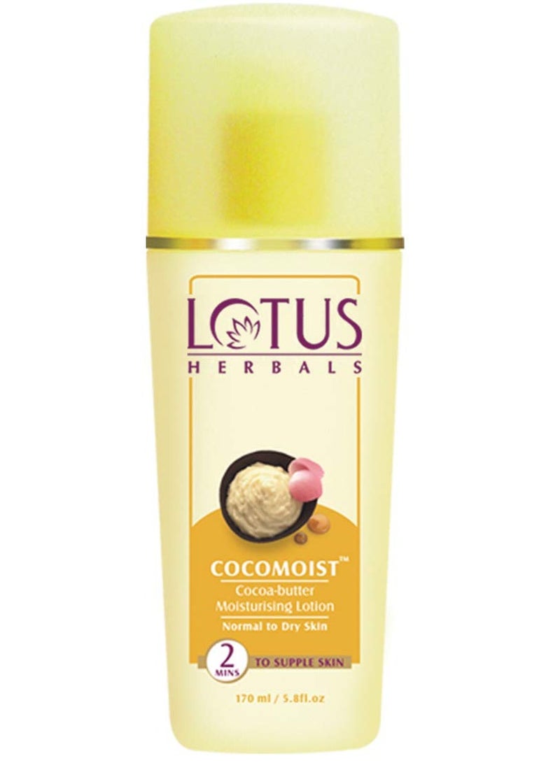 LOTUS HERBALS Lotus Herbals Cocomoist Cocoa-Butter Moisturising Lotion For Normal to Dry Skin ,170ml - Image 1