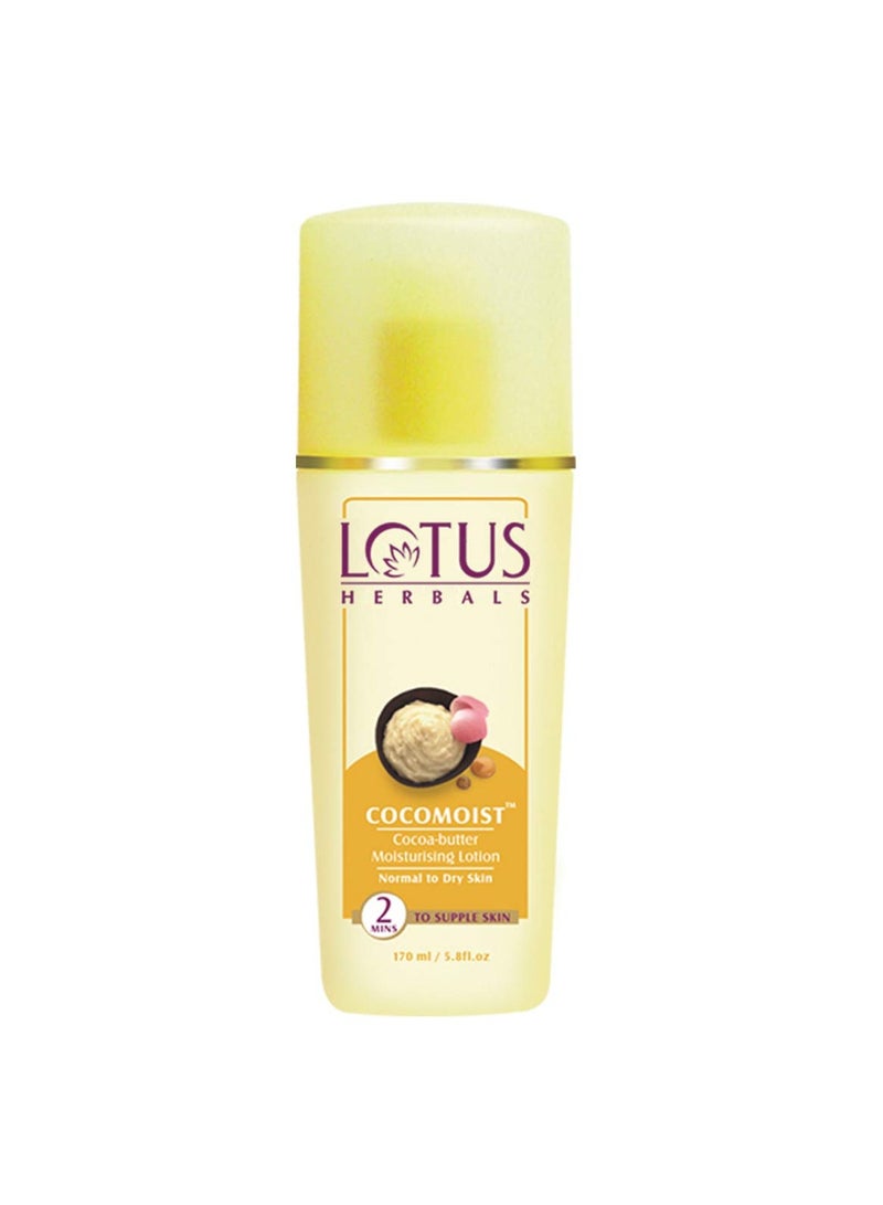 LOTUS HERBALS Lotus Herbals Cocomoist Cocoa-Butter Moisturising Lotion For Normal to Dry Skin ,170ml - Image 2