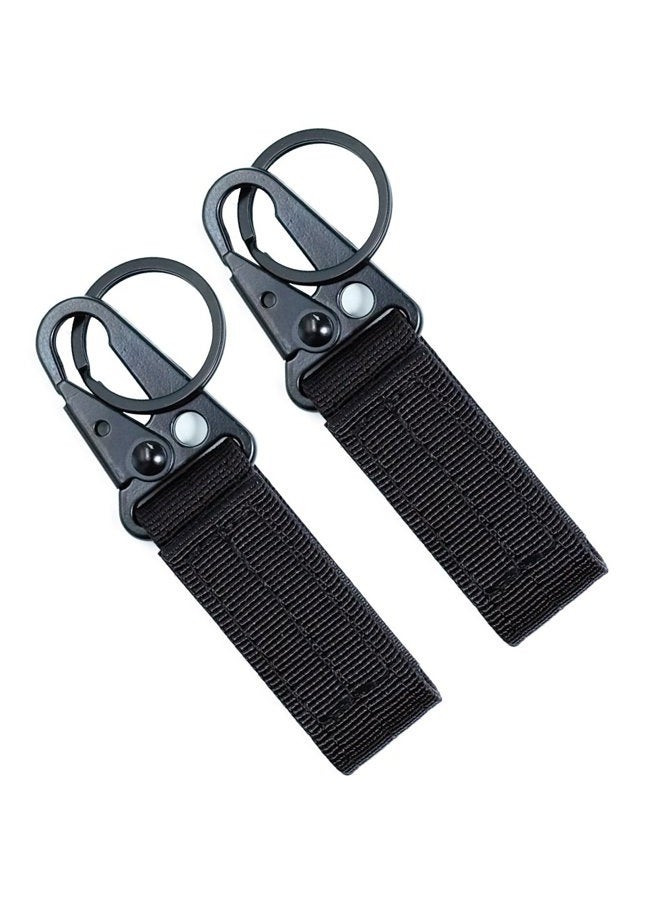 Fairwin Tactical Gear Clip, Nylon Key Ring Holder or Belt Keeper, Black - Image 1