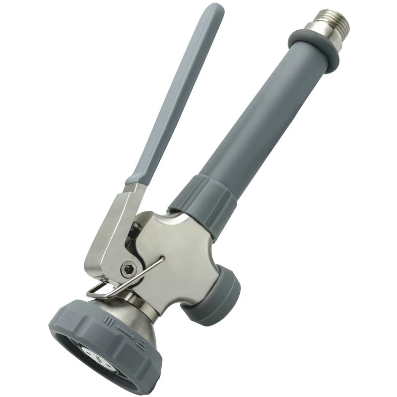 Achelous Pre Rinse Spray Valve Head Dual Function Commercial Sink Faucet Sprayer Head with Grip Handle High Pressure Dish Sprayer Nozzle for Commercial Kitchen Faucet Replacement Grey - Image 2
