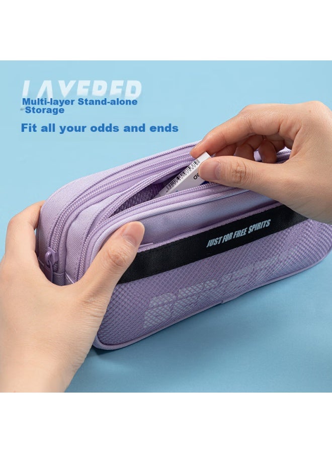 Deli Student Pencil Case, Sports-Style Composite Multi-Purpose Large Capacity Stationery Box, Lightweight Pencil Case, Back-To Gift - Image 3