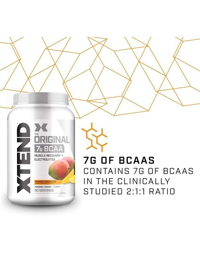 SCIVATION XTEND Original BCAA Powder Mango Madness | Sugar Free Post Workout Muscle Recovery Drink with Amino Acids | 7g BCAAs for Men & Women | 90 Servings  - Image 1