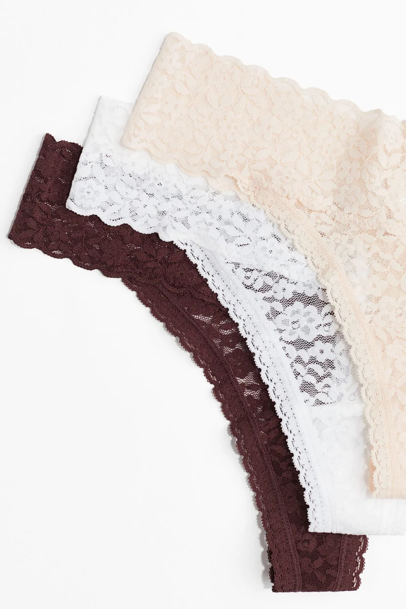 H&M 10-pack lace thong briefs