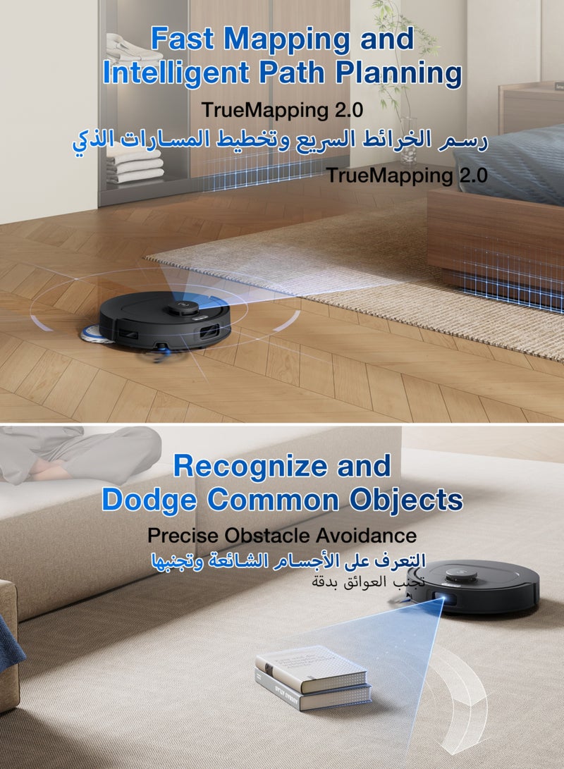 ECOVACS DEEBOT T30C Prime OMNI Robot Vacuum Cleaner with Mop Function, 25,000 Pa, OZMO Turbo 2.0 Wipe, ZeroTangle 3.0 Anti-Tangle, Triple V Main Brush, Omni-Station, 45°C Drying, Black 4 L 35 W DEEBOT T30C Prime OMNI black - Image 5