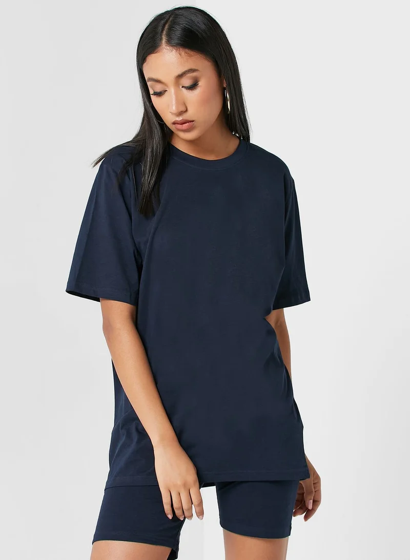 Ginger Basics Oversized T-Shirt & Cycling Shorts Set