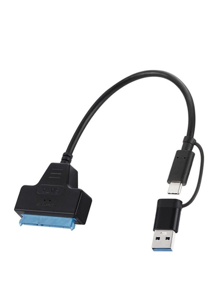 USB 3.0 & Type-C 3.0 to SATA Hard Drive Adapter Cable with Dedicated 12V/2A Power Adapter – Dual Interface External HDD/SSD Converter for 2.5"/3.5" SATA Drives, Optical Drives – Plug & Play, 5Gbps, LED Indicator, OTG Support – Compatible with Windows/macOS/Linux - Image 2