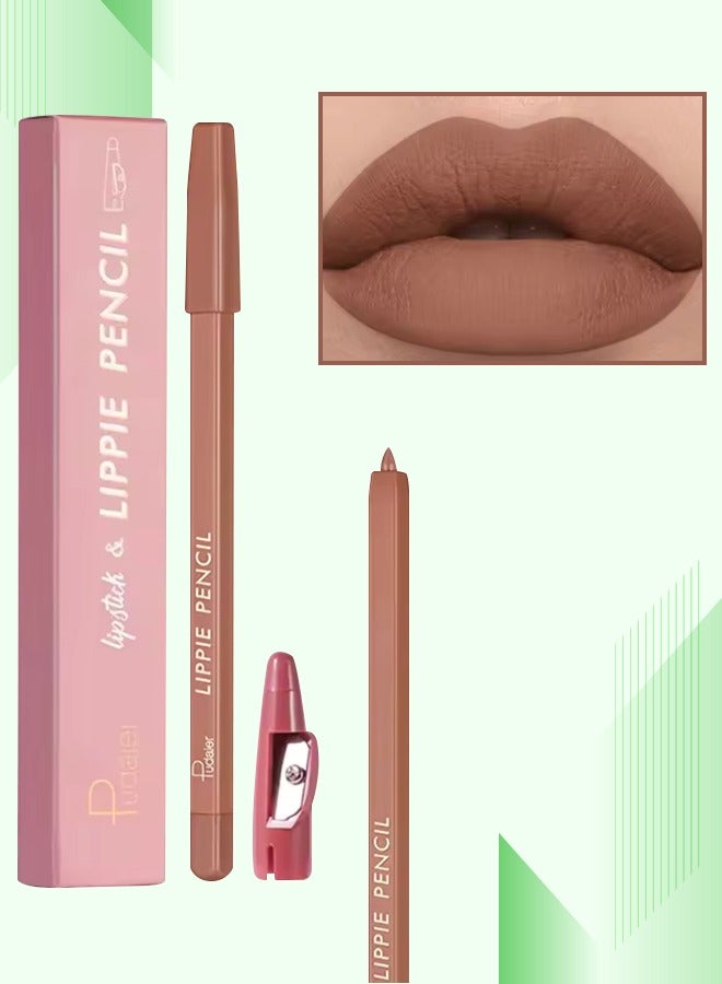 pudaier Lippie Pencil Lipstick with Sharpener Soft Lipliner Pencil Easy to Use Lip Makeup Lip Liner Pencil Matte Waterproof Long Lasting Lipstick Lip Contour Makeup Lip Set Full Color 10 - Image 1