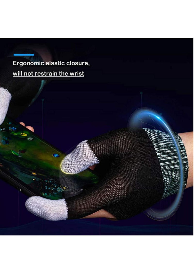 Beauenty Gaming Gloves The latest silver fiber G1 material breathable Sweatproof Finger Gloves Touch Screen Game Controller Thumb Finger Case for PUBG Mobile Phone Games AccessoriesA pair  - Image 3