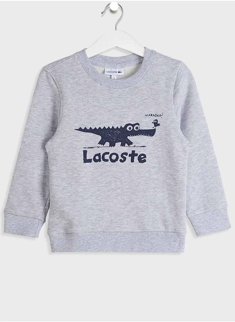 LACOSTE Logo Round Neck Sweatshirt