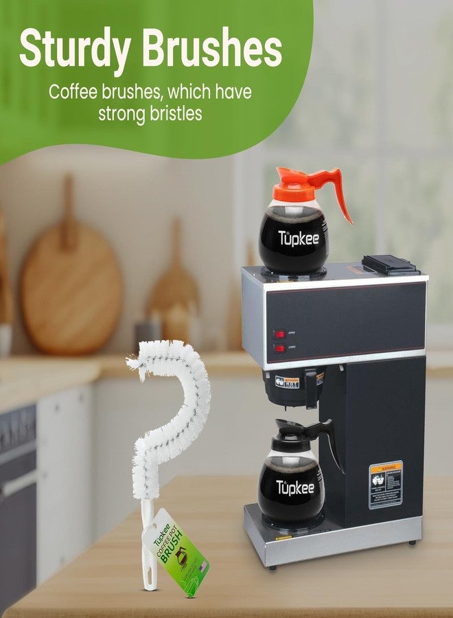 Tupkee Coffee Pot Cleaning Brush - Non Scratching, Long Lasting Bristles, Curved Coffee Decanter Cleaning Brush - Great for Offices and Restaurants - Image 4