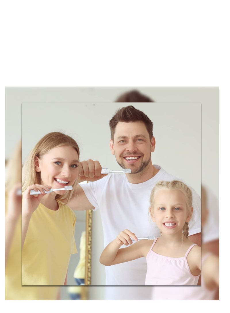 Excefore مجموعة فرشاة أسنان للسفر مكونة من 20 قطعة، فرشاة أسنان للسفر قابلة للطي مع صندوق فرشاة أسنان، فرشاة أسنان يدوية قابلة للطي محمولة للبالغين والأطفال للتخييم ورحلات العمل والمنزل - Image 5