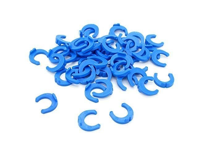 Filox مشابك قفل 1/4 بوصة لمكونات فلتر المياه RO عكس الأسموزية عبوة من 50 | مشابك قفل لجميع أنواع منقيات المياه RO | مشابك قفل | ملحقات منقي المياه - Image 1