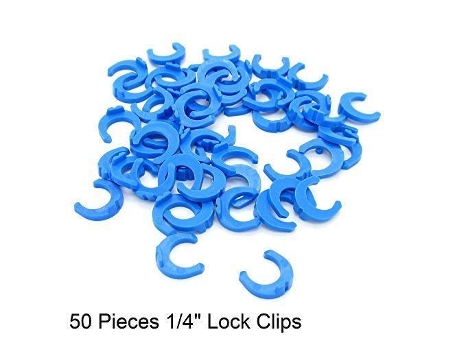 Filox مشابك قفل 1/4 بوصة لمكونات فلتر المياه RO عكس الأسموزية عبوة من 50 | مشابك قفل لجميع أنواع منقيات المياه RO | مشابك قفل | ملحقات منقي المياه - Image 2