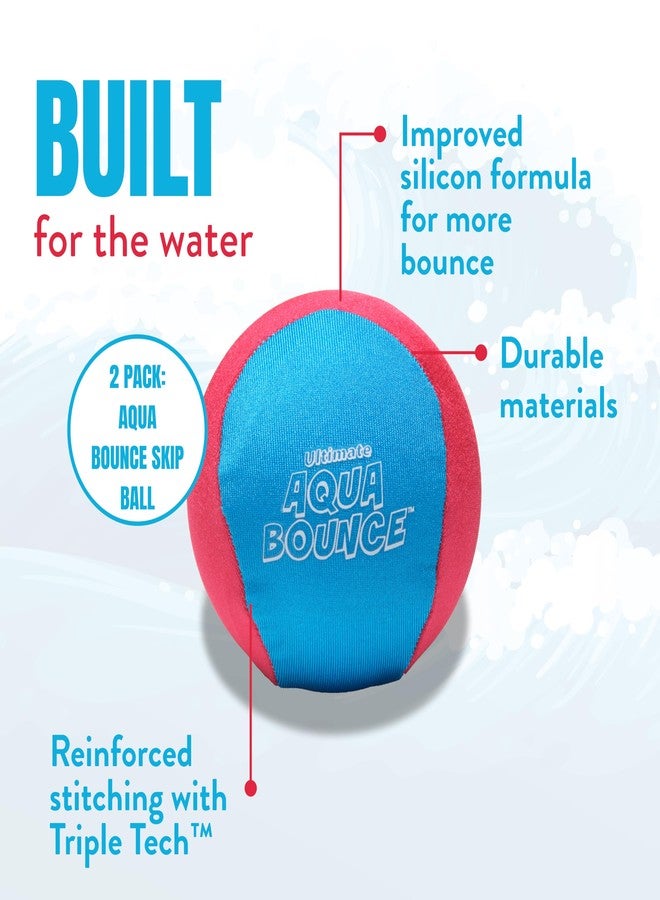 Activ Life Ultimate 2 Pack 3" Larger Water Skip Balls, Fun Swimming Pool & Beach Bouncing Toys for Kids, Teens, and Family, Great for Easter Gifts & Birthdays, Red/Blue - Image 4