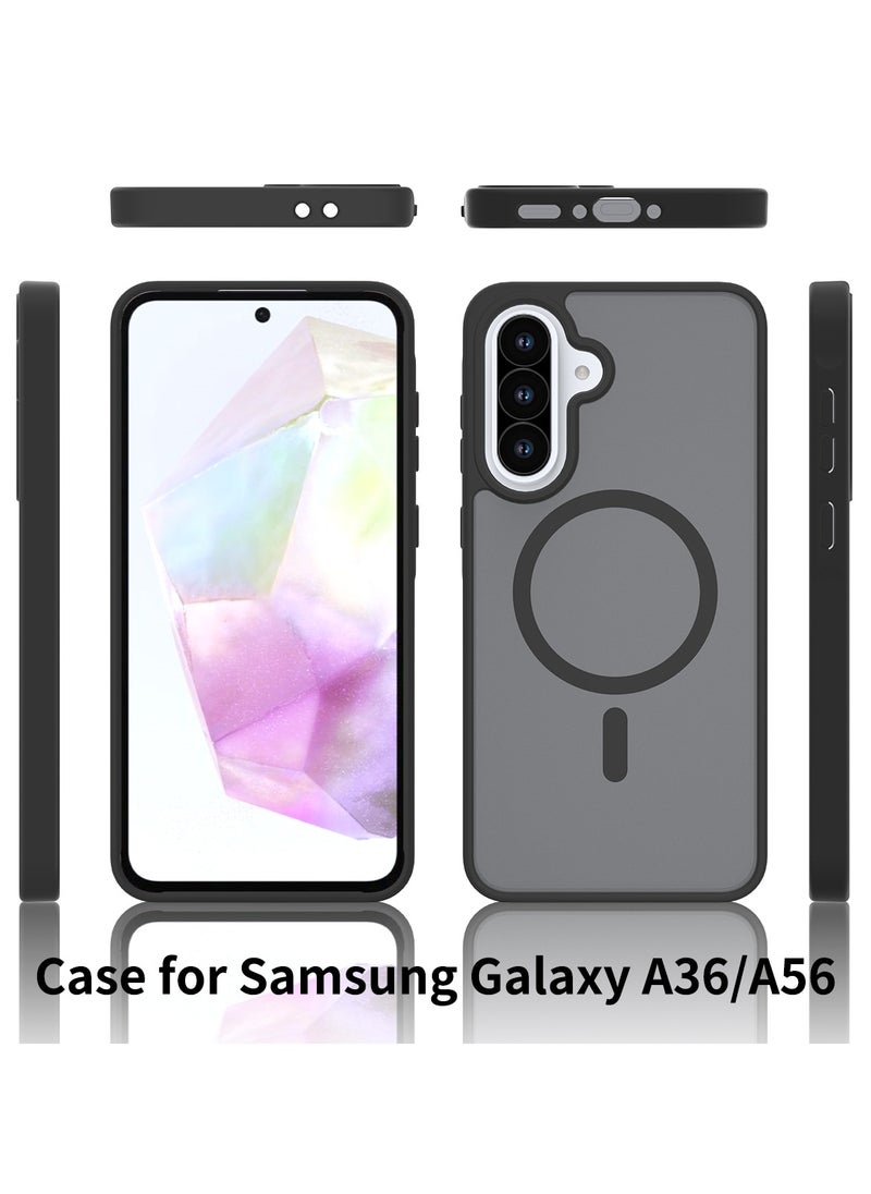 جراب Samsung Galaxy A56/A36، غطاء واقٍ مطاطي شفاف مرن ممتص للصدمات