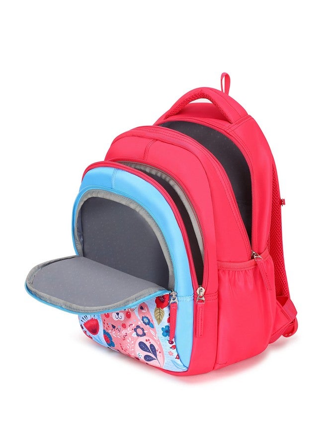 Safari Genie Safari Kitty Kids Standard Backpack, 15 Inches, Cute, Colourful Bags For Girl's, Water Resistant And Lightweight. 3 Compartment With Happy Pouch,20 Liters,Pink - Image 3