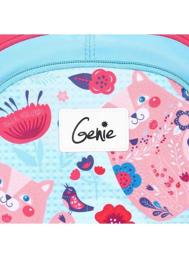 Safari Genie Safari Kitty Kids Standard Backpack, 15 Inches, Cute, Colourful Bags For Girl's, Water Resistant And Lightweight. 3 Compartment With Happy Pouch,20 Liters,Pink - Image 5