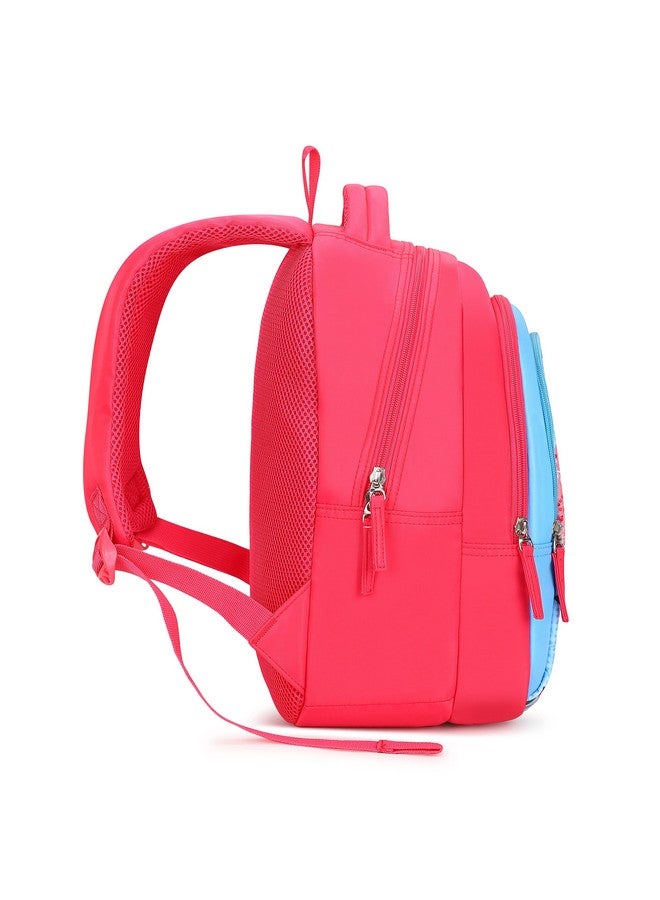 Safari Genie Safari Kitty Kids Standard Backpack, 15 Inches, Cute, Colourful Bags For Girl's, Water Resistant And Lightweight. 3 Compartment With Happy Pouch,20 Liters,Pink - Image 2