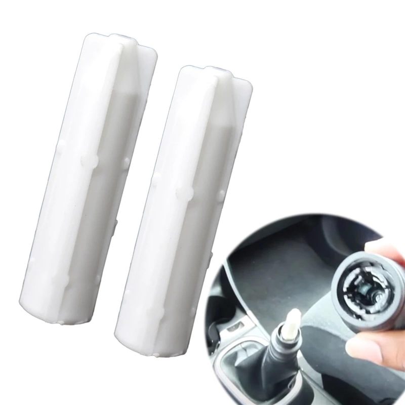 Ergonomic Gear Lever Knob White Leather Anti Rust Gear Shift Knob - Comfortable No Wrist Strain Gear Knob for Renault Laguna II 6 Speed Manual Transmission - Image 1