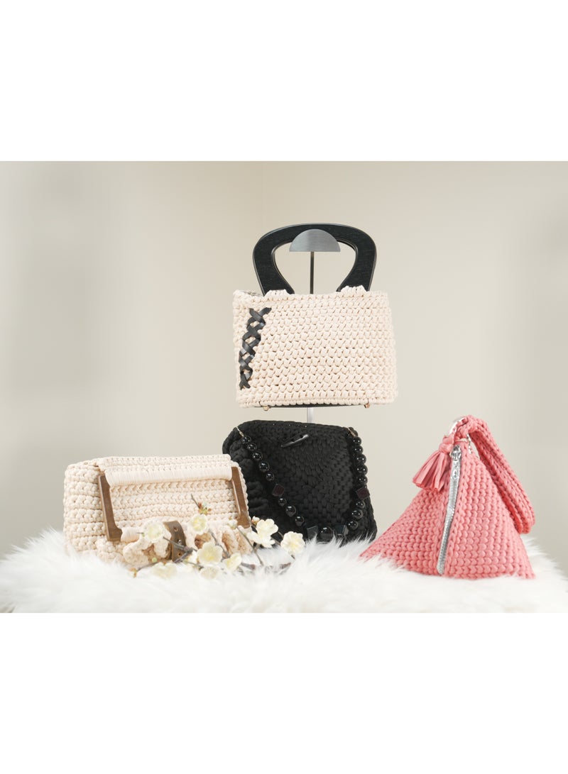 RandSac Off-White with Black Wooden Handles & Leather - Image 4