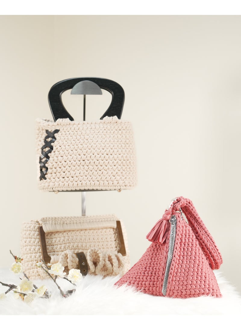 RandSac Off-White with Black Wooden Handles & Leather - Image 3