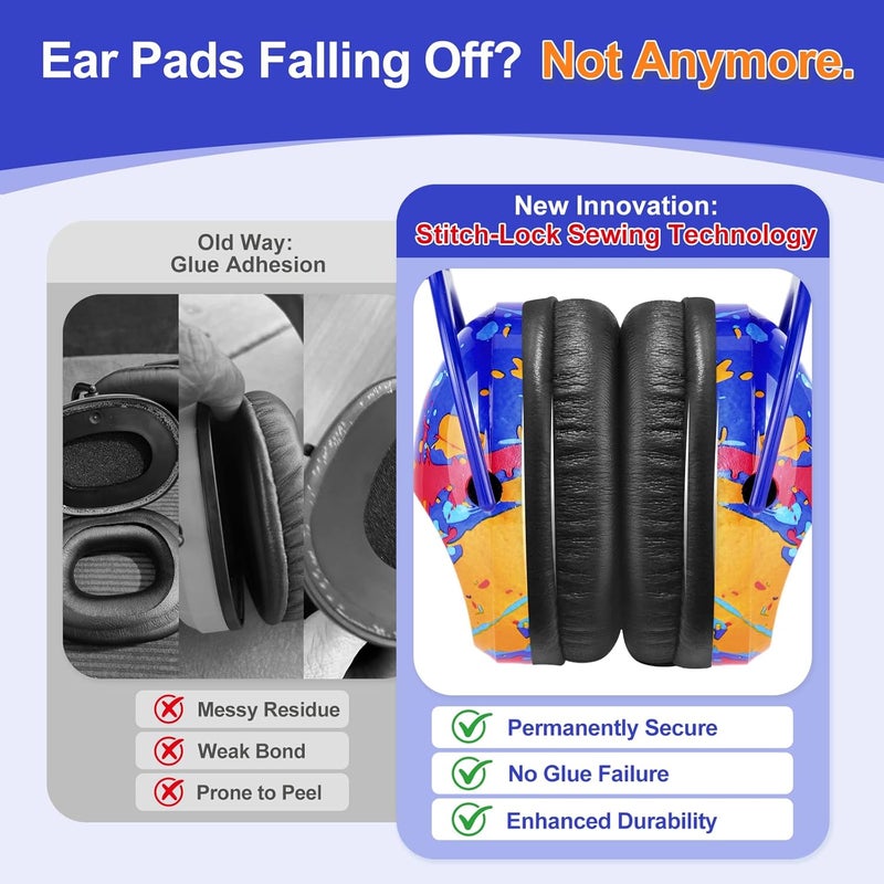 Zohan EM030 Kids Ear Protection, Noise Cancelling Headphones Ear Muffs for Autism Sensory, Safety Noise Reduction Hearing Protection for Monster Truck/Concerts/Fireworks/Air Shows - Image 2