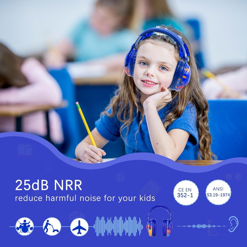 Zohan EM030 Kids Ear Protection, Noise Cancelling Headphones Ear Muffs for Autism Sensory, Safety Noise Reduction Hearing Protection for Monster Truck/Concerts/Fireworks/Air Shows - Image 3