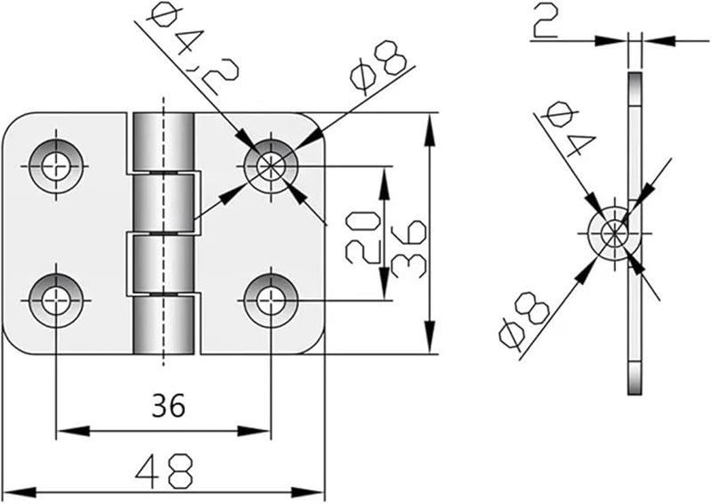 Iron Electric Meter Control Box Distribution Cabinet Door Hinge Switch Equipment Industrial 1Pcs - Image 3